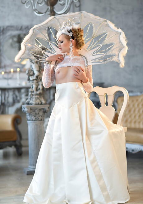 Stunning teen Nika bares small tits and sexy butt 